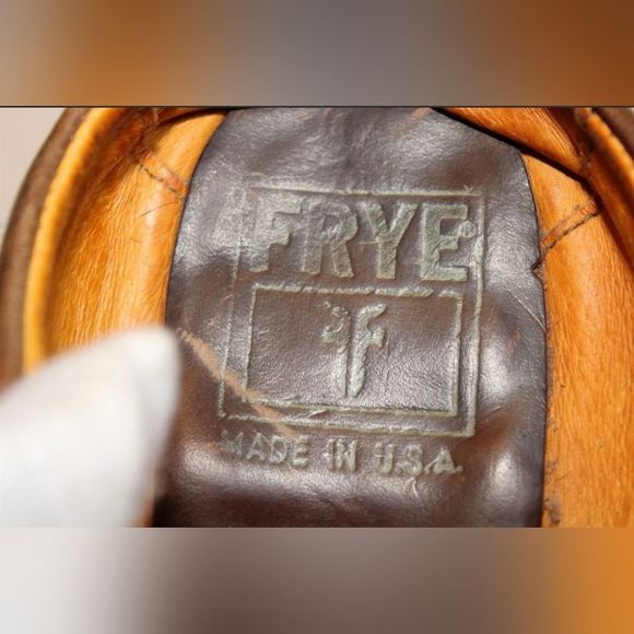 Sale Frye USA Made Womens 8m distressed Leather Belted Harness Western Mules - Picture 3 of 10